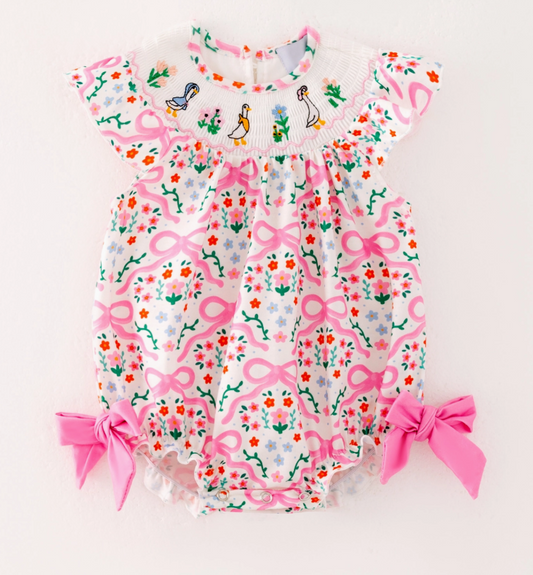 Girly Goose | Smocked Romper