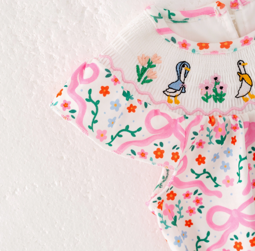 Girly Goose | Smocked Romper